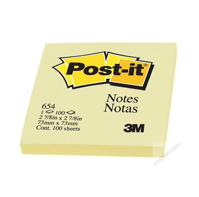 將圖像加載到圖庫查看器中,3M Post-it 654 黃色報事貼 3" x 3"