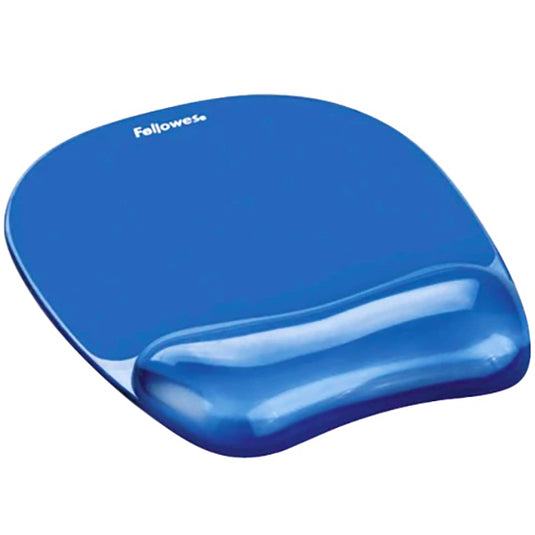Fellowes FW91137 Crystal Gel Wrist Rest (Blue)