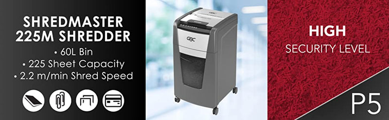 將圖像加載到圖庫查看器中,GBC ShredMaster 225M 幼粒狀 (2x15mm) 225張 全自動碎紙機