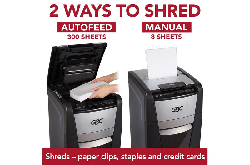 將圖像加載到圖庫查看器中,GBC ShredMaster 300M 幼粒狀 (2x15mm) 300張 全自動碎紙機