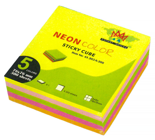4A 303-N-300 Neon Colors Meno Pad 76x76mm (24's)
