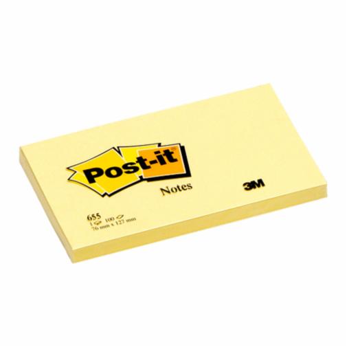 將圖像加載到圖庫查看器中,3M Post-it 655 黃色報事貼 3" x 5"