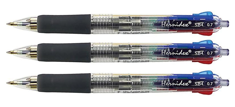 將圖像加載到圖庫查看器中,Hernidex SB4 0.7mm 4色按掣式原子筆