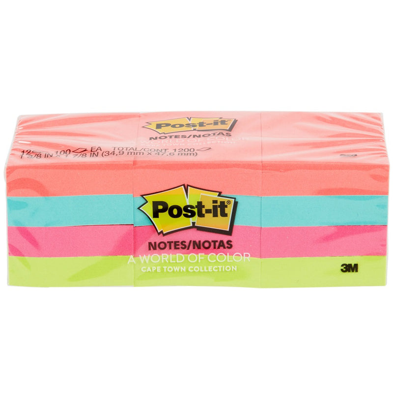 將圖像加載到圖庫查看器中,3M Post-it 653AN 螢光色報事貼 1.5" x 2" (12本)