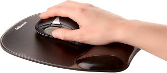 Fellowes FW9112101 Crystal Gel Wrist Rest (Black)