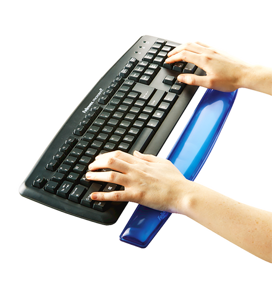 Fellowes FW91137 Crystal Gel Wrist Rest (Blue)