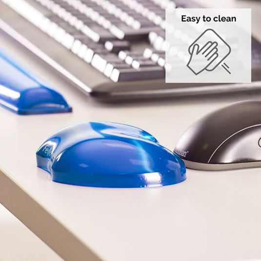 Fellowes FW91177 Crystal Gel Wrist Rest (Blue)