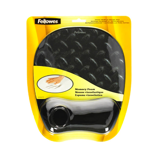 Fellowes FW9176001 Memory Foam Mouse Pad With Wrist Rest