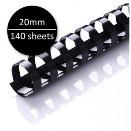 Load image into Gallery viewer, Plastic Binding Ring A4 Black/White (50's)