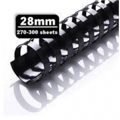 Load image into Gallery viewer, Plastic Binding Ring A4 Black/White (50's)