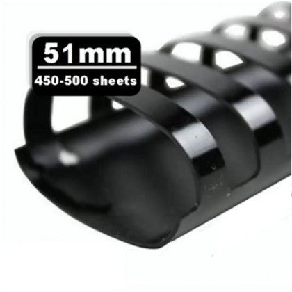 Load image into Gallery viewer, Plastic Binding Ring A4 Black/White (50's)