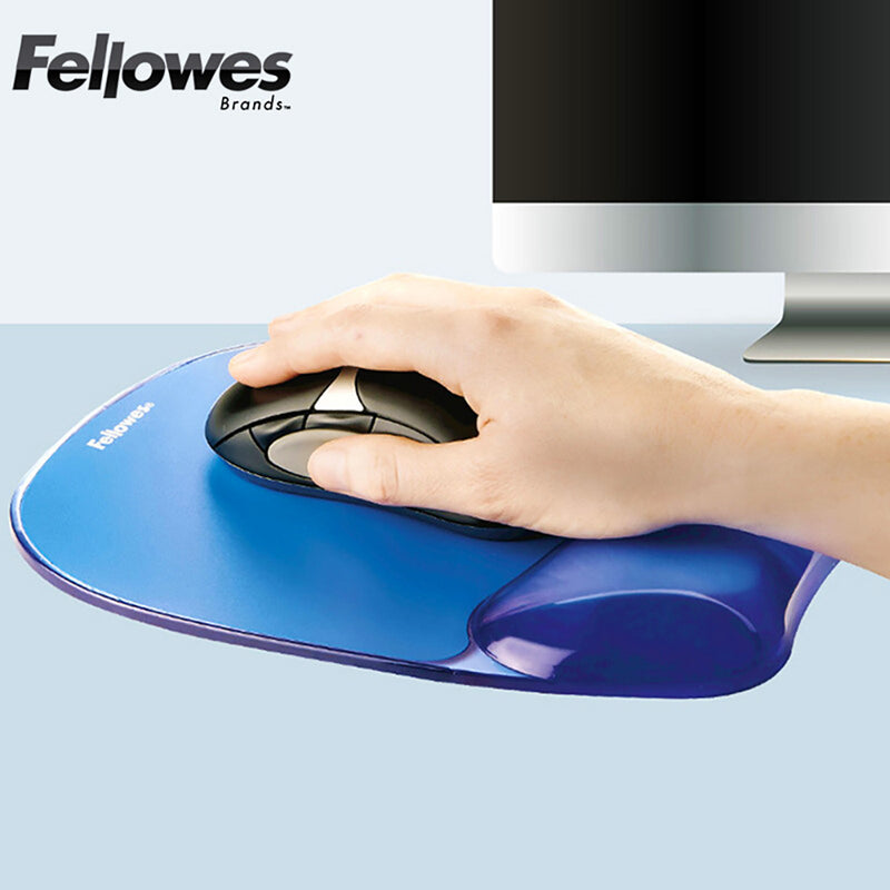 將圖像加載到圖庫查看器中,Fellowes FW91141 水晶啫喱滑鼠墊(藍色)