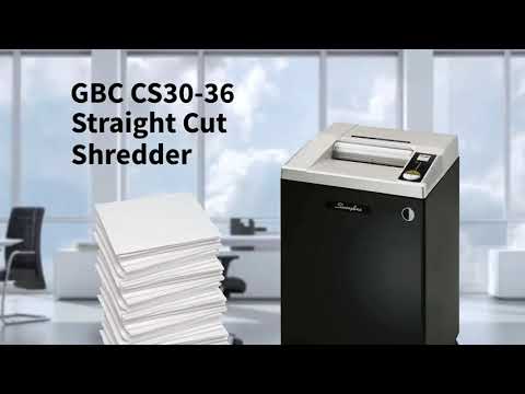 Load and play video in Gallery viewer, GBC ShredMaster CS30-36 Strip-cut (4mm) 26 Sheets Shredder