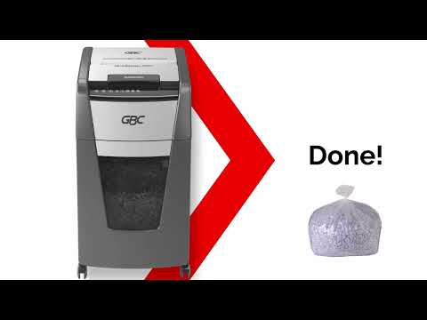 在圖庫查看器中加載和播放視頻,GBC ShredMaster 225M 幼粒狀 (2x15mm) 225張 全自動碎紙機