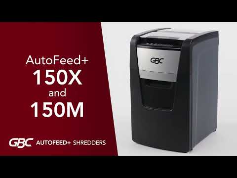 在圖庫查看器中加載和播放視頻,GBC ShredMaster 150M 幼粒狀 (2x15mm) 150張 全自動碎紙機