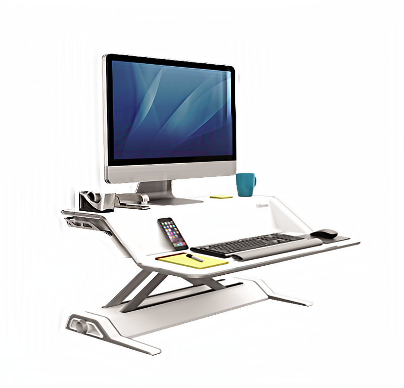 Load image into Gallery viewer,  Fellowes Lotus Sit-Stand Workstation Desk (White)
