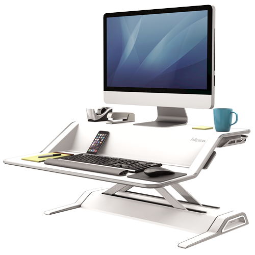 Load image into Gallery viewer,  Fellowes Lotus Sit-Stand Workstation Desk (White)
