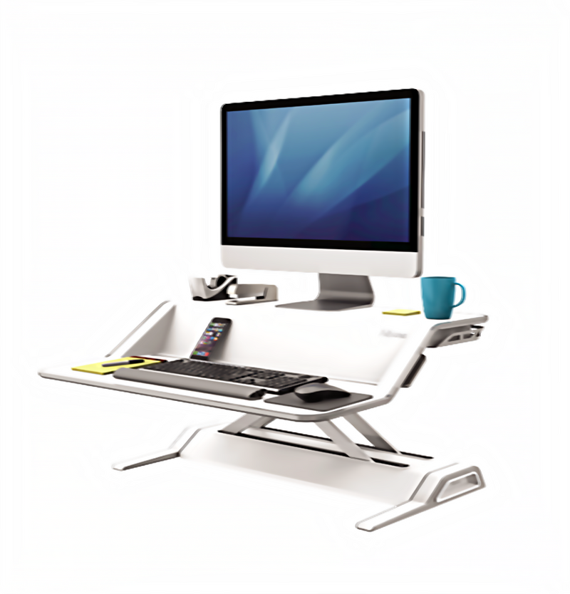 Load image into Gallery viewer,  Fellowes Lotus Sit-Stand Workstation Desk (White)
