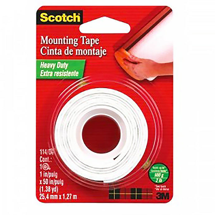 3M Scotch 114 Permanent Mounting Tape (25.4mm x 1.27M)