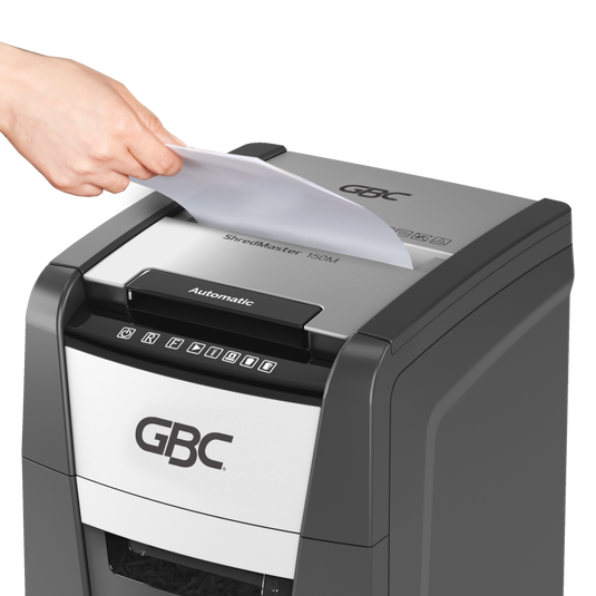 GBC ShredMaster 150X Cross-cut (4x28mm) 150 Sheets Auto Shredder