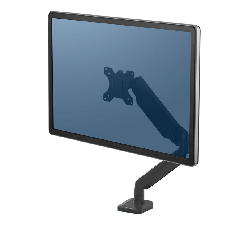 Load image into Gallery viewer, Fellowes Platinum Series Single Monitor Arm F8043301
