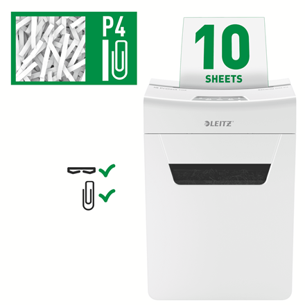 Leitz Protect 10 Cross-cut (4x40mm) 10 Sheets Shredder