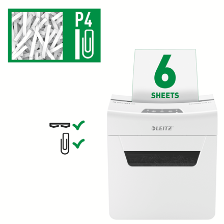 Leitz Protect 6 Cross-cut (4x40mm) 6-Sheet Shredder