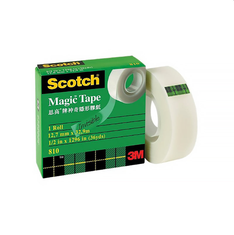 將圖像加載到圖庫查看器中，3M Scotch 810 思高牌隱形膠紙-1/2&quot;x36yds
