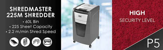 GBC ShredMaster 225M [2*15mm] 225 Sheets Auto Shredder