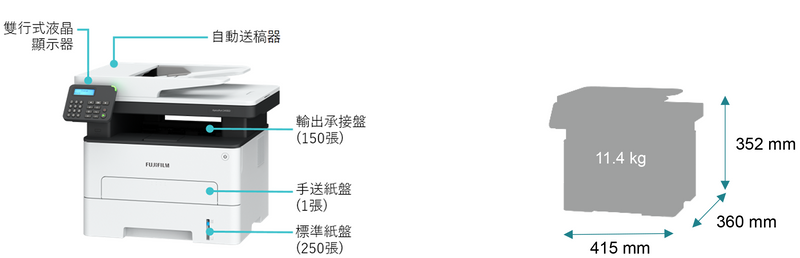 Load image into Gallery viewer, FujiFilm ApeosPort 3410SD Mono Multi-Funtion Printer 
