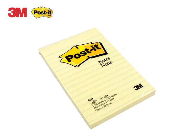 3M Post-it 660 黃色單行報事貼 (約 4