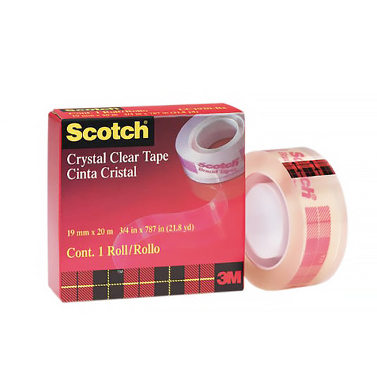 3M Scotch CC1920 Scotch Crystal Clear Tape 3/4