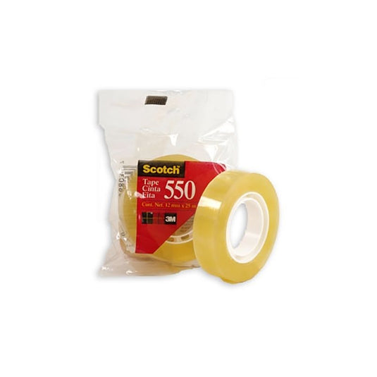 3M 550 Adhesive Tapes 1/2"x25m