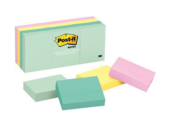 將圖像加載到圖庫查看器中，3M Post-it 653-AST 粉彩色報事貼 1.5&quot; x 2&quot; (12本)
