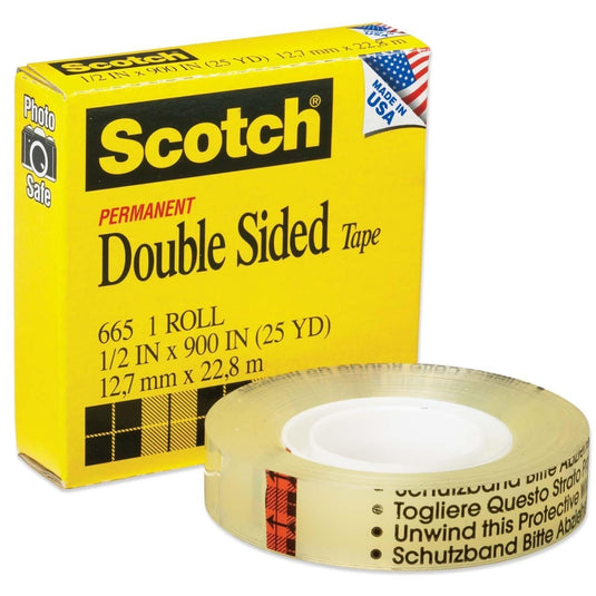 3M Scotch 665 Double Side Tape 1/2