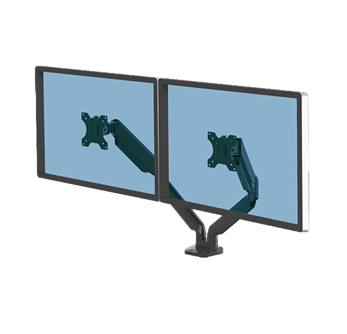 Load image into Gallery viewer, Fellowes Platinum Series Dual Monitor Arm F8042501
