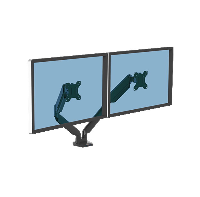 Load image into Gallery viewer, Fellowes Platinum Series Dual Monitor Arm F8042501
