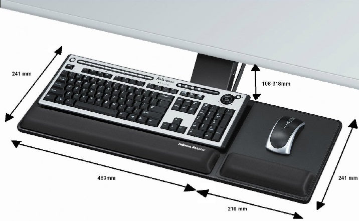 Load image into Gallery viewer, Fellowes Designer Suites™ Compact Keyboard Tray FW8017801 
