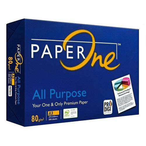 Paper One 白色 A3 影印紙 Copy paper (80gsm /5包裝)