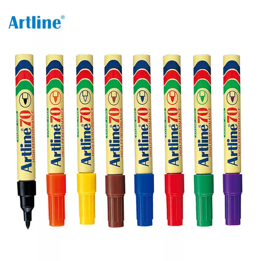 Artline 70 Permanent Markers (Bullet 10-col-12 pcs)