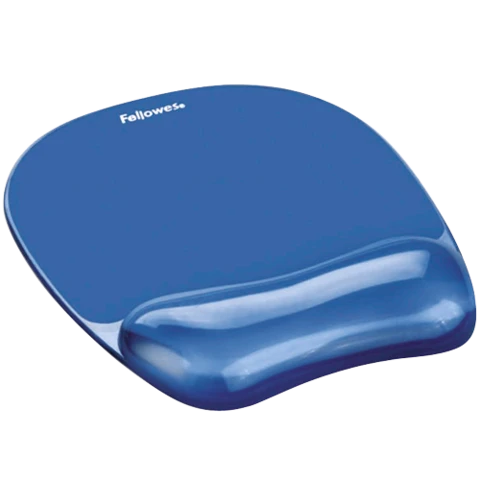 Fellowes FW91137 Crystal Gel Wrist Rest (Blue)