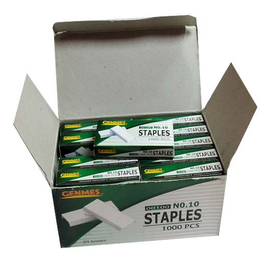 Genmes No. 10 Staples (1000's) (20 small boxes)