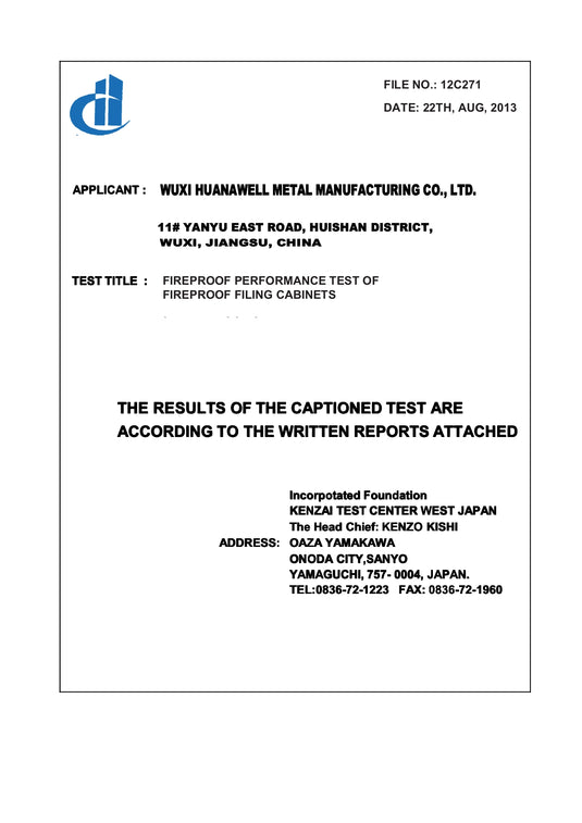 SenWai 2 Drawer Fire Resistant Filing Cabinet 