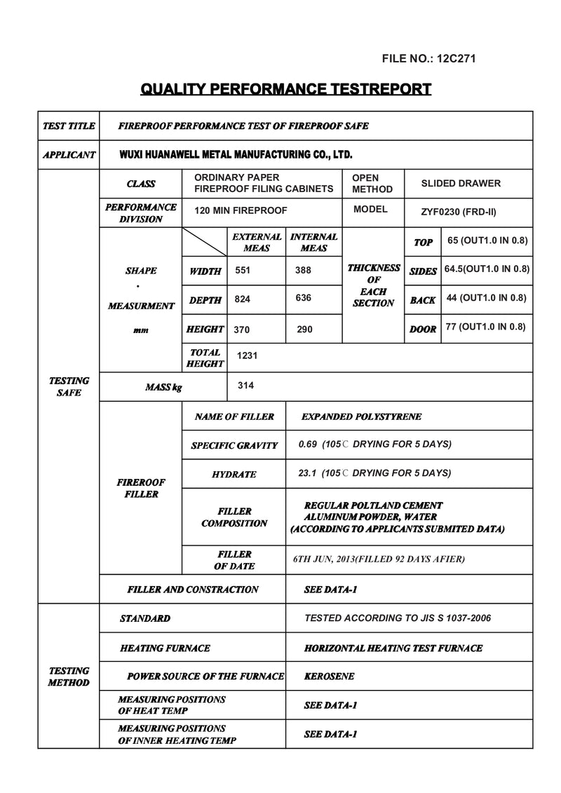 Load image into Gallery viewer, SenWai 2 Drawer Fire Resistant Filing Cabinet 
