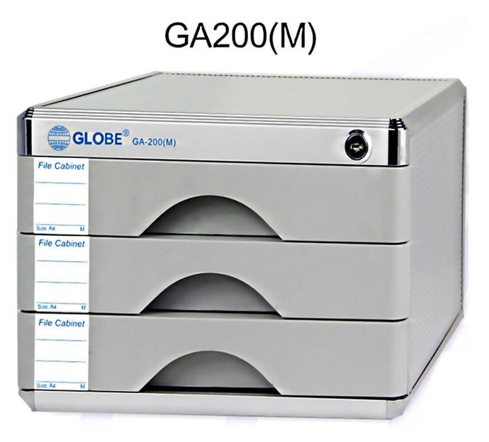 Globe GA200(M) A4三層有鎖鋁塑文件櫃