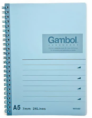 Gambol DS1488 透明膠面線圈簿 A5