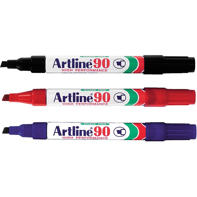 Artline 90 Permanent Markers (Chisel)