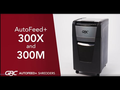 Load and play video in Gallery viewer, GBC ShredMaster 300M Mirco-cut [2*15mm] 300 Sheets Auto Shredder
