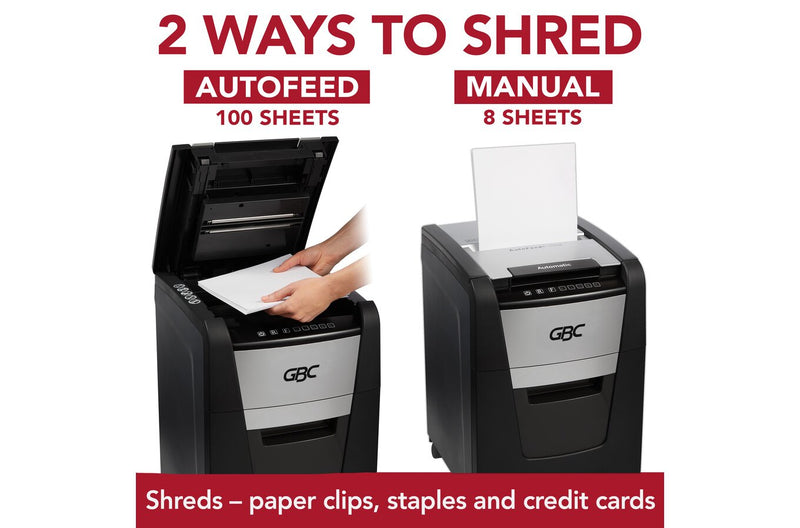 Load image into Gallery viewer, GBC ShredMaster 100X Cross-Cut (4x28mm)  100 Sheetd Auto Shredder
