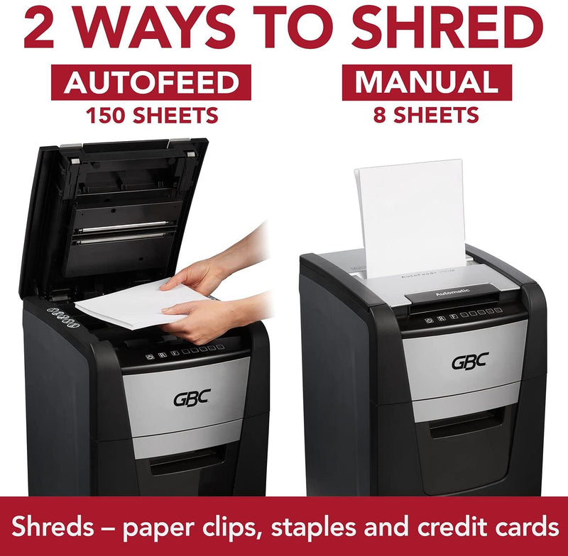 Load image into Gallery viewer, GBC Auto+150M Miro-cut (2x15mm) 150 Sheets Auto Shredder
